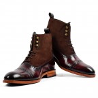 Genuine Leather Brown Long Boots