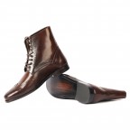 Genuine Leather Brown Long Boots Men