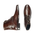 Genuine Leather Brown Long Boots Men