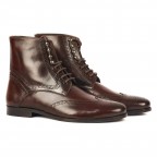 Genuine Leather Brown Long Boots Men