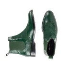 Dark Green Genuine Leather Long Boots