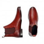 Burgundy Genuine Leather Long Boots