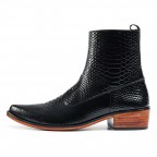 Genuine Leather Black Long Boots