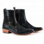 Genuine Leather Black Long Boots