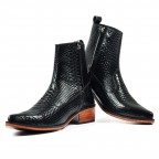 Genuine Leather Black Long Boots