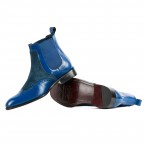 Blue Genuine Leather Long Boots Men