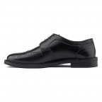 Black Derby Shoes Genuine Leather Men