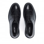 Black Derby Shoes Genuine Leather Men