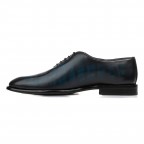 Dark Blue Genuine Leather Oxford Shoes