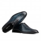 Dark Blue Genuine Leather Oxford Shoes