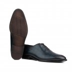 Dark Blue Genuine Leather Oxford Shoes