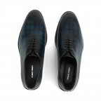 Dark Blue Genuine Leather Oxford Shoes