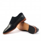 Black Oxford Leather Shoes Men