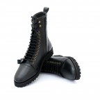 Genuine Leather Handmade Long Boots Men - Obsidian